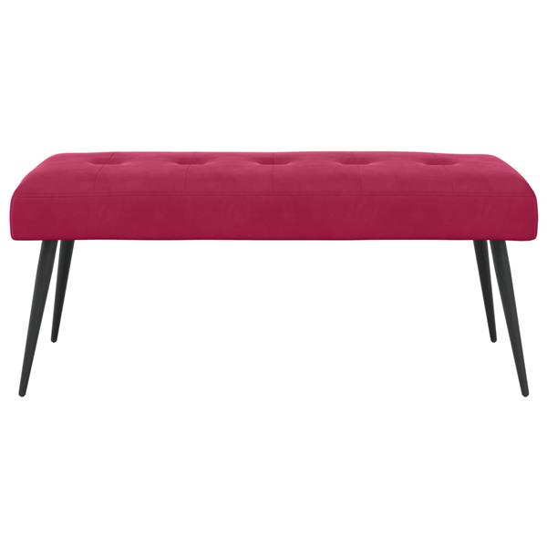 Grote foto vidaxl bank met knoopverstelling wijnrood 110 x 40 x 46 cm fluweel huis en inrichting overige huis en inrichting