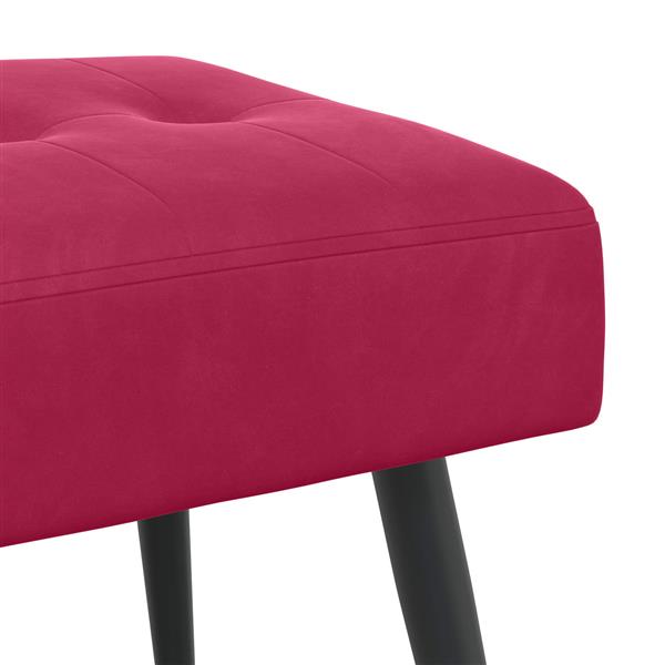 Grote foto vidaxl bank met knoopverstelling wijnrood 110 x 40 x 46 cm fluweel huis en inrichting overige huis en inrichting