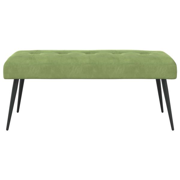 Grote foto vidaxl bank met knoopverstelling lichtgroen 110 x 40 x 46 cm fluweel huis en inrichting overige huis en inrichting