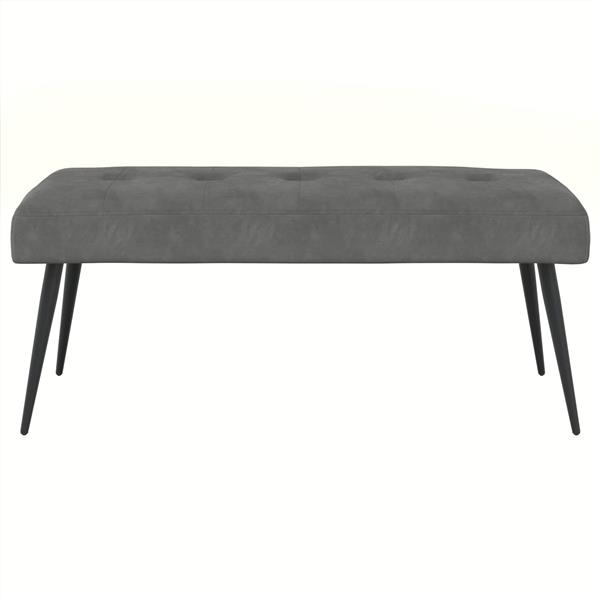 Grote foto vidaxl bank met knoopverstelling donkergrijs 110 x 40 x 46 cm fluweel huis en inrichting overige huis en inrichting