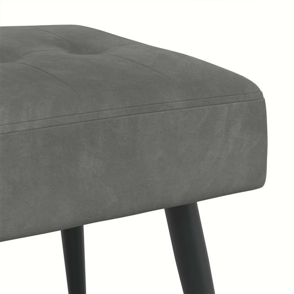 Grote foto vidaxl bank met knoopverstelling donkergrijs 110 x 40 x 46 cm fluweel huis en inrichting overige huis en inrichting