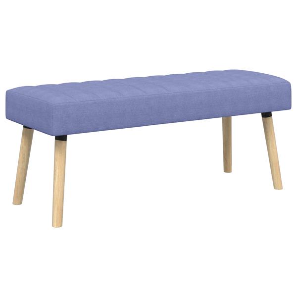 Grote foto vidaxl kanaal geplooide bank jeans blauw 110 x 40 x 46 cm stof huis en inrichting overige huis en inrichting