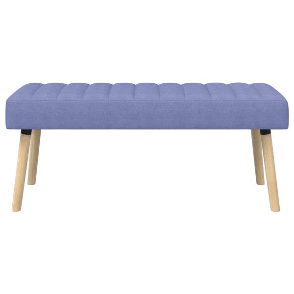 Grote foto vidaxl kanaal geplooide bank jeans blauw 110 x 40 x 46 cm stof huis en inrichting overige huis en inrichting