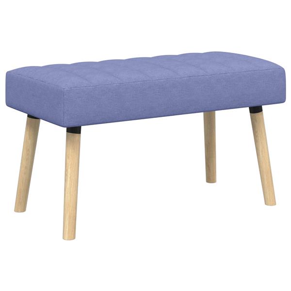 Grote foto vidaxl kanaal geplooide bank jeans blauw 80 x 40 x 46 cm stof huis en inrichting overige huis en inrichting