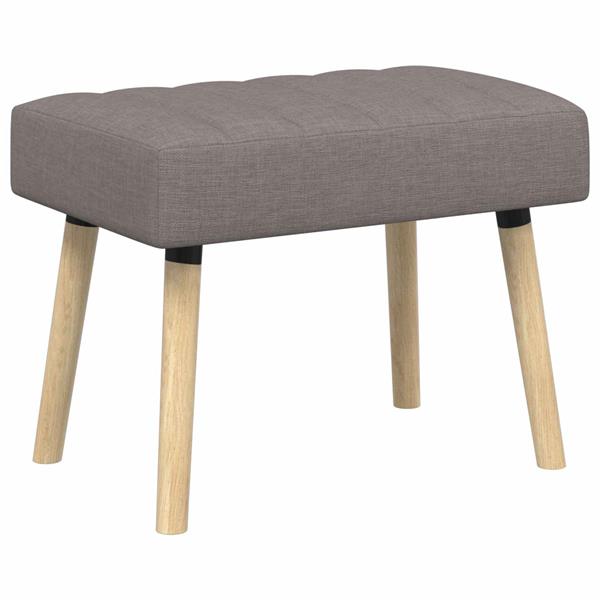 Grote foto vidaxl kanaal geplooide bank taupe 60 x 40 x 45 cm stof huis en inrichting overige huis en inrichting