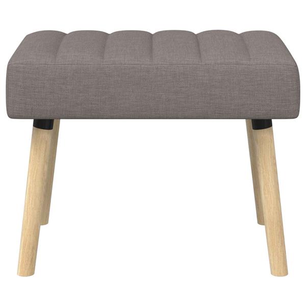 Grote foto vidaxl kanaal geplooide bank taupe 60 x 40 x 45 cm stof huis en inrichting overige huis en inrichting