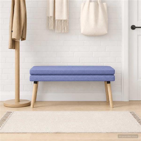 Grote foto vidaxl dubbel laagige bank jeans blauw 110 x 40 x 47 cm stof huis en inrichting overige huis en inrichting