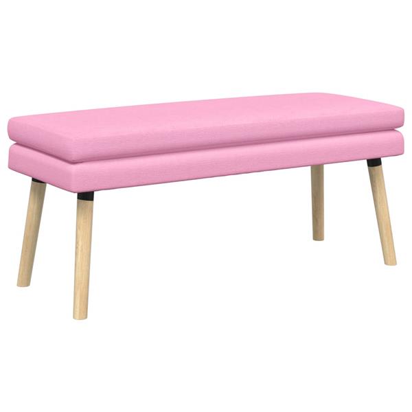Grote foto vidaxl dubbel laagige bank roze 110 x 40 x 47 cm stof huis en inrichting overige huis en inrichting