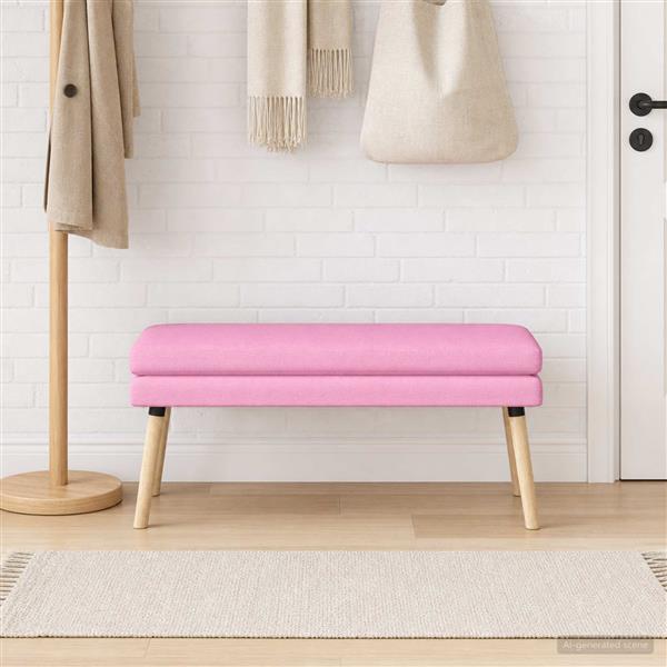 Grote foto vidaxl dubbel laagige bank roze 110 x 40 x 47 cm stof huis en inrichting overige huis en inrichting