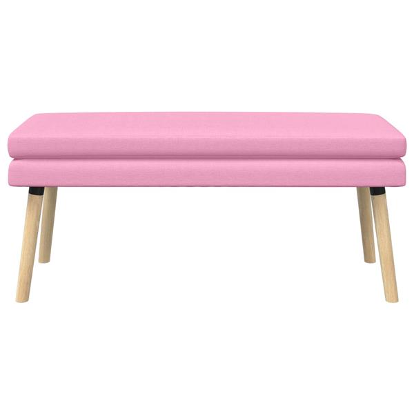 Grote foto vidaxl dubbel laagige bank roze 110 x 40 x 47 cm stof huis en inrichting overige huis en inrichting