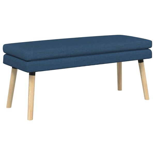 Grote foto vidaxl dubbel laagige bank blauw 110 x 40 x 47 cm stof huis en inrichting overige huis en inrichting
