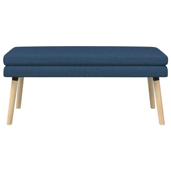 Grote foto vidaxl dubbel laagige bank blauw 110 x 40 x 47 cm stof huis en inrichting overige huis en inrichting