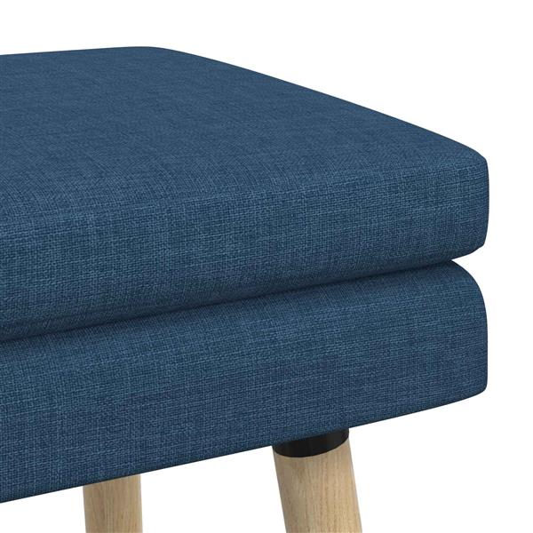 Grote foto vidaxl dubbel laagige bank blauw 110 x 40 x 47 cm stof huis en inrichting overige huis en inrichting