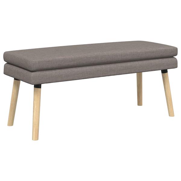 Grote foto vidaxl dubbel laagige bank taupe 110 x 40 x 47 cm stof huis en inrichting overige huis en inrichting