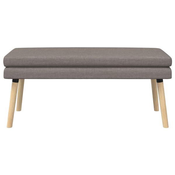 Grote foto vidaxl dubbel laagige bank taupe 110 x 40 x 47 cm stof huis en inrichting overige huis en inrichting