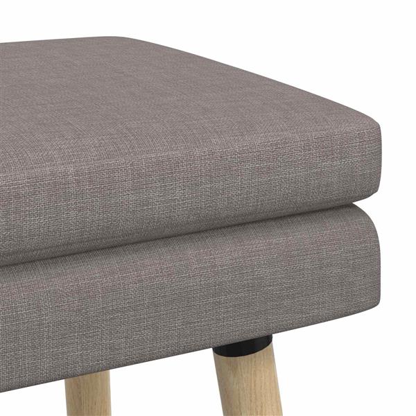 Grote foto vidaxl dubbel laagige bank taupe 110 x 40 x 47 cm stof huis en inrichting overige huis en inrichting