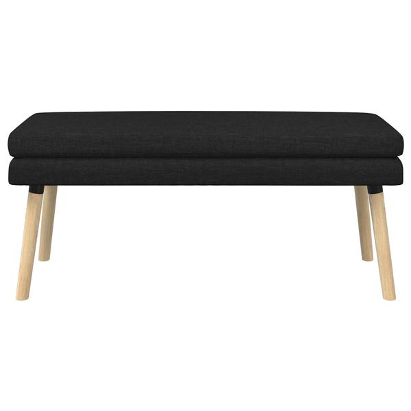 Grote foto vidaxl dubbel laagige bank zwart 110 x 40 x 47 cm stof huis en inrichting overige huis en inrichting