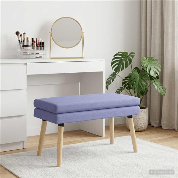 Grote foto vidaxl dubbel laagige bank jeans blauw 80 x 40 x 47 cm stof huis en inrichting overige huis en inrichting