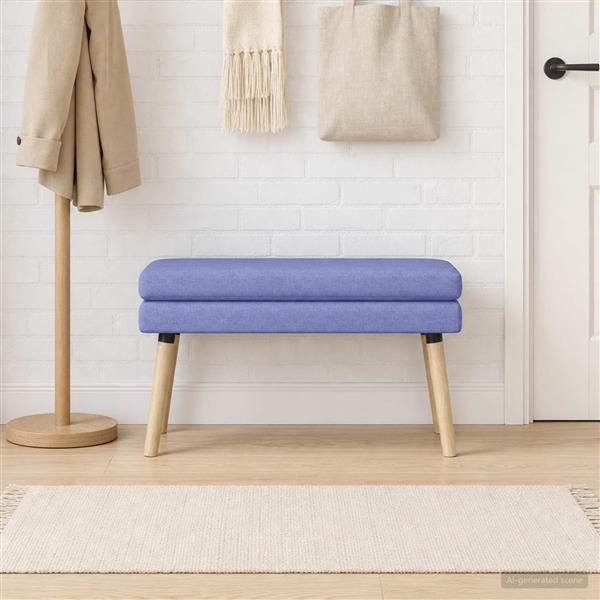 Grote foto vidaxl dubbel laagige bank jeans blauw 80 x 40 x 47 cm stof huis en inrichting overige huis en inrichting