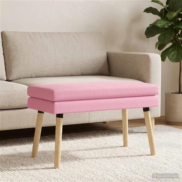 Grote foto vidaxl dubbel laagige bank roze 80 x 40 x 47 cm stof huis en inrichting overige huis en inrichting