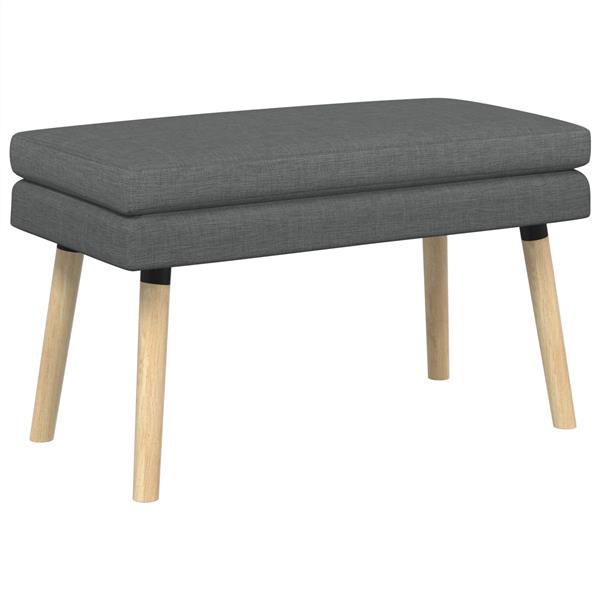 Grote foto vidaxl dubbel laagige bank donkergrijs 80 x 40 x 47 cm stof huis en inrichting overige huis en inrichting