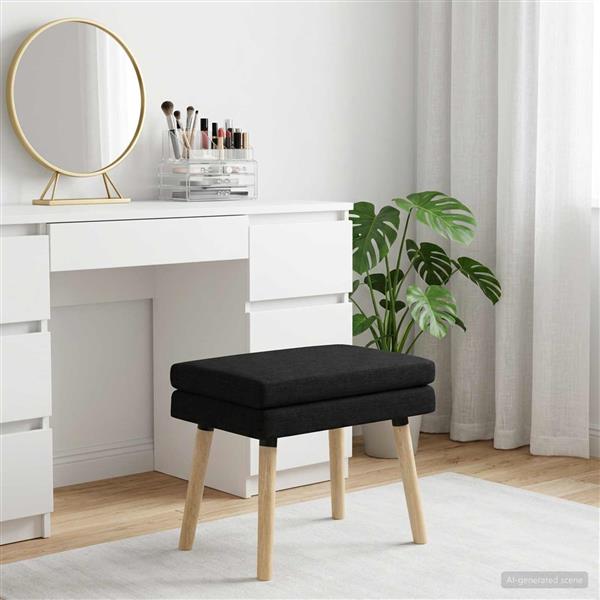 Grote foto vidaxl dubbel laagige bank zwart 60 x 40 x 46 cm stof huis en inrichting overige huis en inrichting