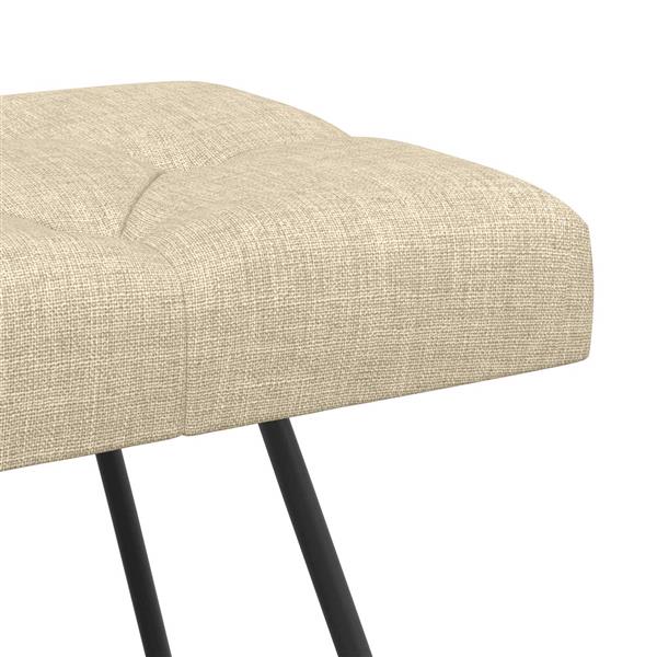 Grote foto vidaxl bank met knoopverstelling cr mekleurig 110 x 40 x 46 cm stof huis en inrichting overige huis en inrichting