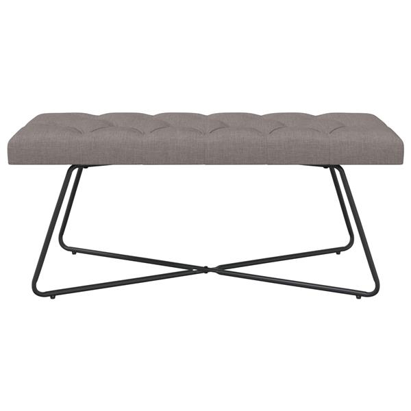 Grote foto vidaxl bank met knoopverstelling taupe 110 x 40 x 46 cm stof huis en inrichting overige huis en inrichting