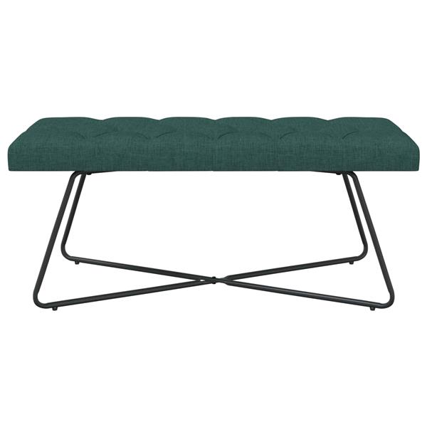 Grote foto vidaxl bank met knoopverstelling donkergroen 110 x 40 x 46 cm stof huis en inrichting overige huis en inrichting