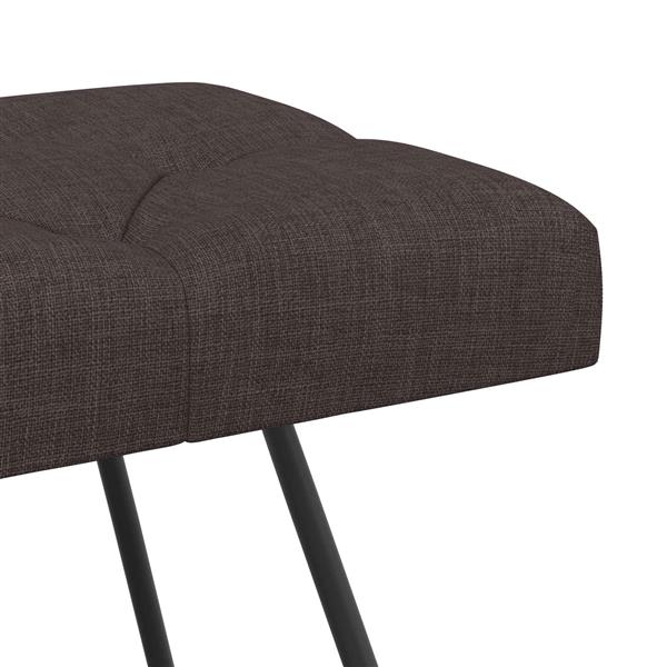 Grote foto vidaxl bank met knoopverstelling donkerbruin 110 x 40 x 46 cm stof huis en inrichting overige huis en inrichting