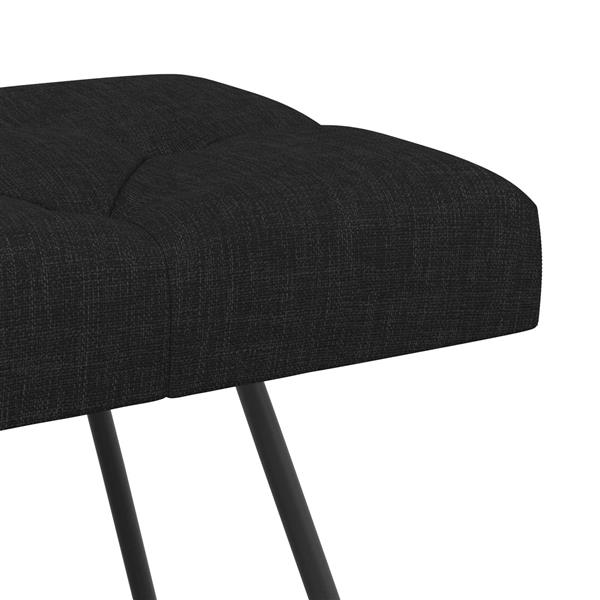 Grote foto vidaxl bank met knoopverstelling zwart 110 x 40 x 46 cm stof huis en inrichting overige huis en inrichting