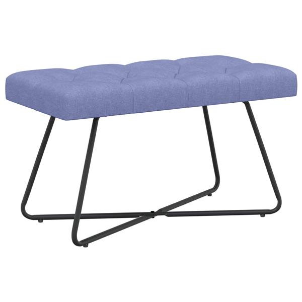 Grote foto vidaxl bank met knoopverstelling jeans blauw 80 x 40 x 46 cm stof huis en inrichting overige huis en inrichting
