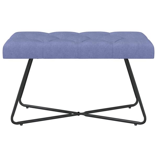 Grote foto vidaxl bank met knoopverstelling jeans blauw 80 x 40 x 46 cm stof huis en inrichting overige huis en inrichting