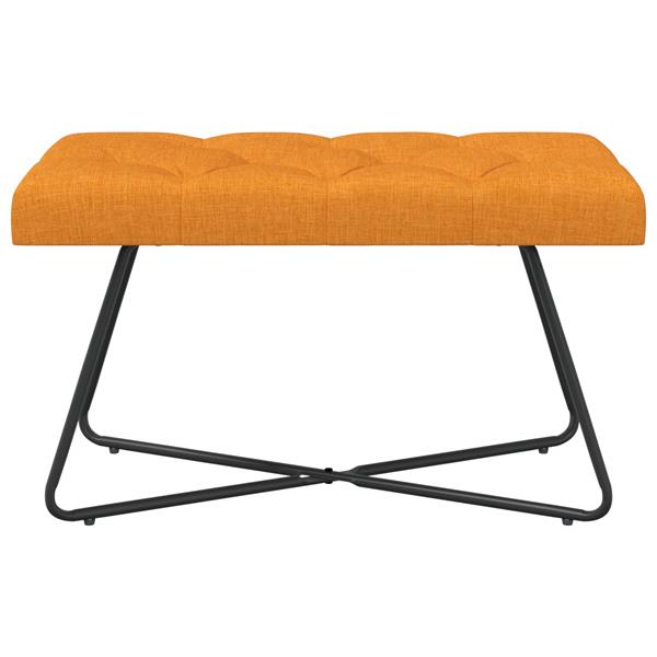 Grote foto vidaxl bank met knoopverstelling donkergeel 80 x 40 x 46 cm stof huis en inrichting overige huis en inrichting