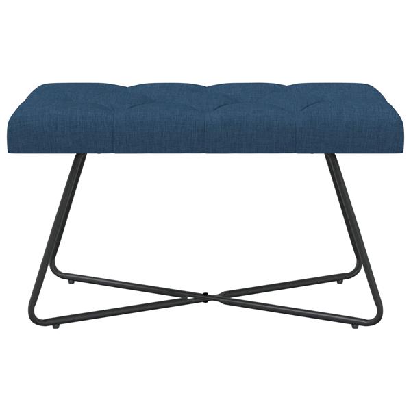 Grote foto vidaxl bank met knoopverstelling blauw 80 x 40 x 46 cm stof huis en inrichting overige huis en inrichting