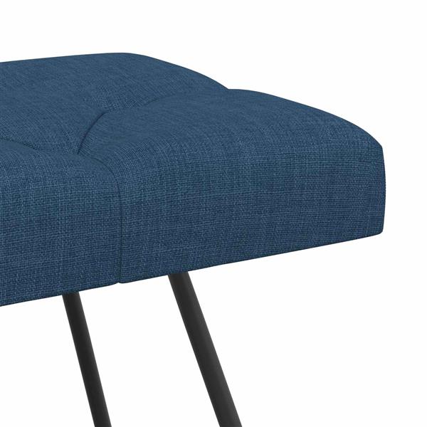 Grote foto vidaxl bank met knoopverstelling blauw 80 x 40 x 46 cm stof huis en inrichting overige huis en inrichting