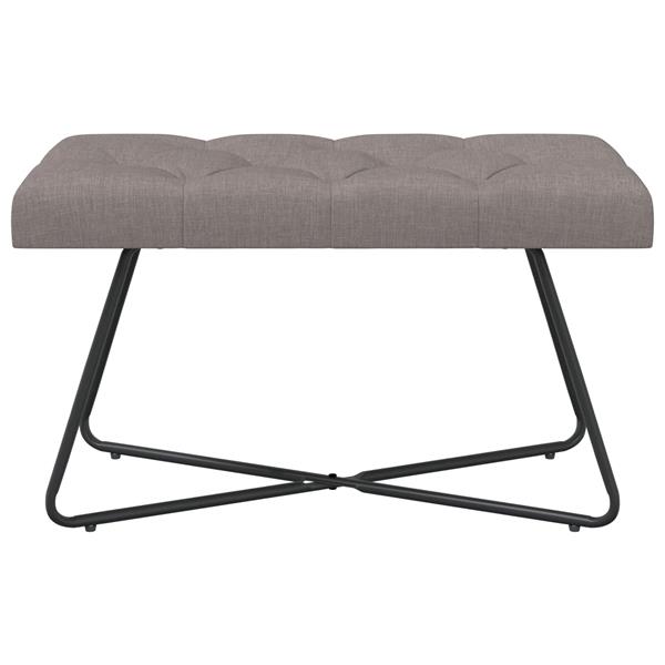 Grote foto vidaxl bank met knoopverstelling taupe 80 x 40 x 46 cm stof huis en inrichting overige huis en inrichting