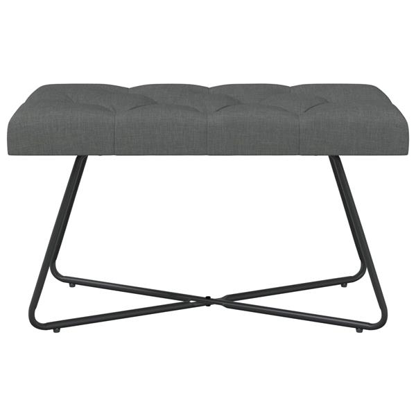 Grote foto vidaxl bank met knoopverstelling donkergrijs 80 x 40 x 46 cm stof huis en inrichting overige huis en inrichting