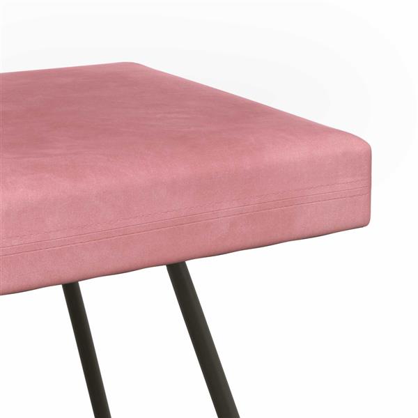 Grote foto vidaxl bank roze 80 x 40 x 45 cm fluweel huis en inrichting overige huis en inrichting