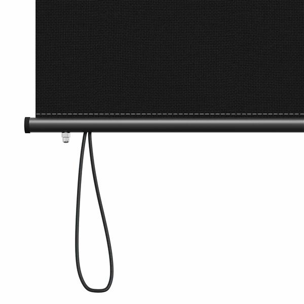 Grote foto vidaxl rolgordijn zwart 160 x 250 cm stof en aluminium huis en inrichting gordijnen en lamellen