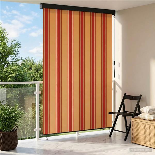 Grote foto vidaxl rolgordijn multikleur 100 x 250 cm stof en aluminium huis en inrichting gordijnen en lamellen