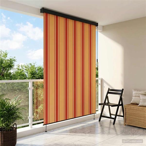 Grote foto vidaxl rolgordijn multikleur 80 x 250 cm stof en aluminium huis en inrichting gordijnen en lamellen