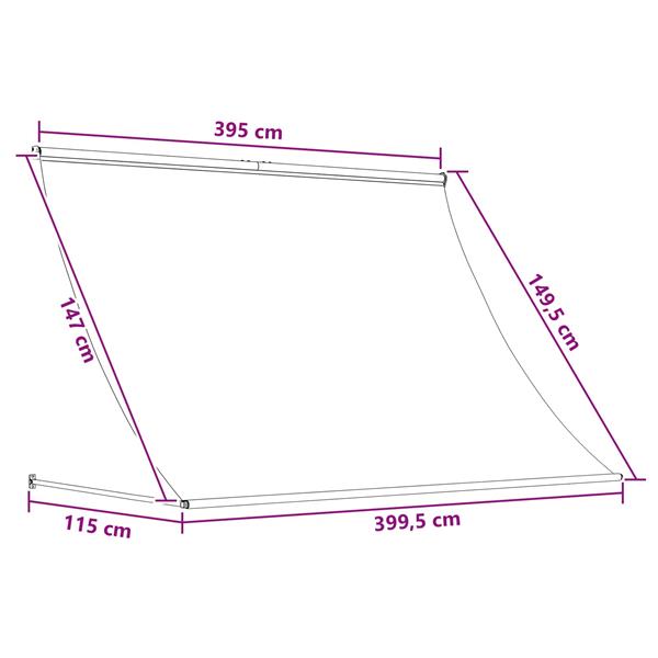 Grote foto vidaxl markies multikleur 400 x 150 cm tuin en terras overige tuin en terras