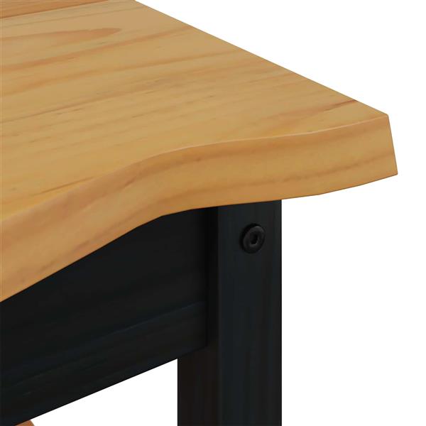 Grote foto vidaxl bijzettafel ekai zwart 50 x 50 x 45 5 cm massief grenenhout huis en inrichting eettafels