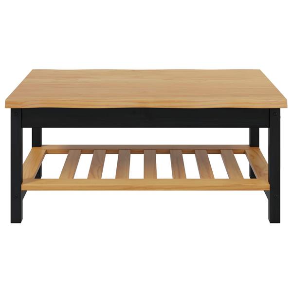 Grote foto vidaxl salontafel ekai zwart 100 x 60 x 45 5 cm massief grenenhout huis en inrichting eettafels