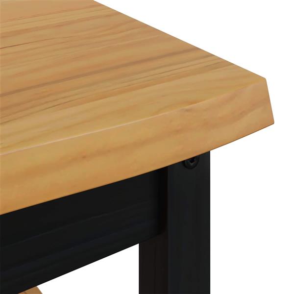 Grote foto vidaxl salontafel ekai zwart 100 x 60 x 45 5 cm massief grenenhout huis en inrichting eettafels