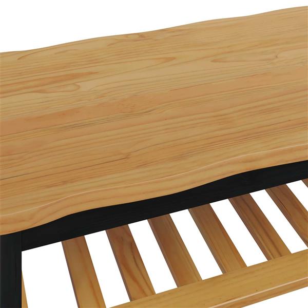 Grote foto vidaxl salontafel ekai zwart 100 x 60 x 45 5 cm massief grenenhout huis en inrichting eettafels
