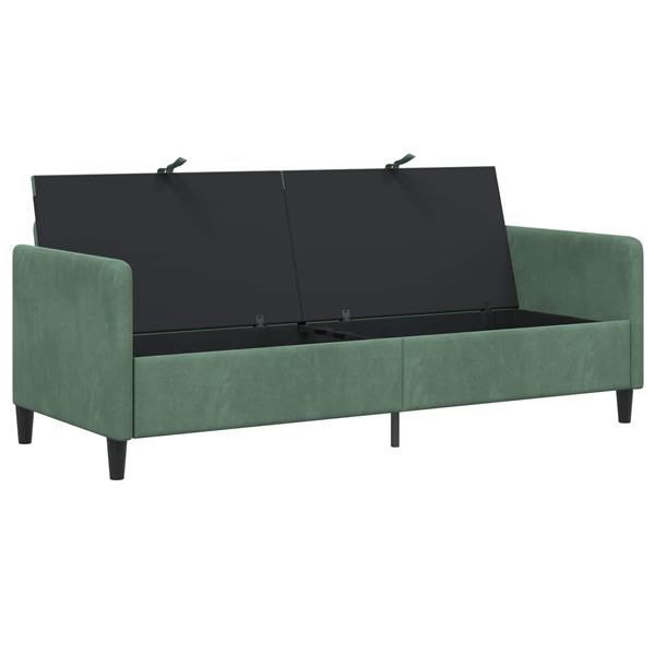 Grote foto vidaxl bank met opslag zeegroen 192 x 78 x 87 cm polyester huis en inrichting bankstellen