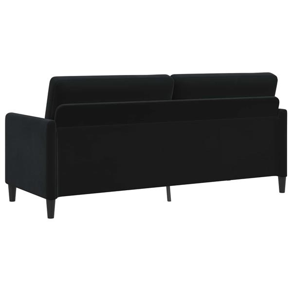 Grote foto vidaxl bank met opslag zwart 192 x 78 x 87 cm polyester huis en inrichting bankstellen