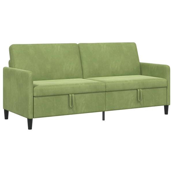 Grote foto vidaxl bank met opslag lichtgroen 192 x 78 x 87 cm polyester huis en inrichting bankstellen